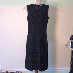 Alaia black mini sleeveless dress with scoop neck
